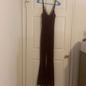 Sexy red one piece with glitter